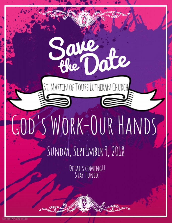 Copy Of Wedding Invitation Flyer St Martin Of Tours Lutheran Church